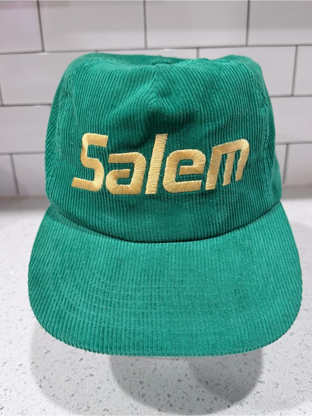 Vintage Salem Cigarettes Green Corduroy SnapBack Hat